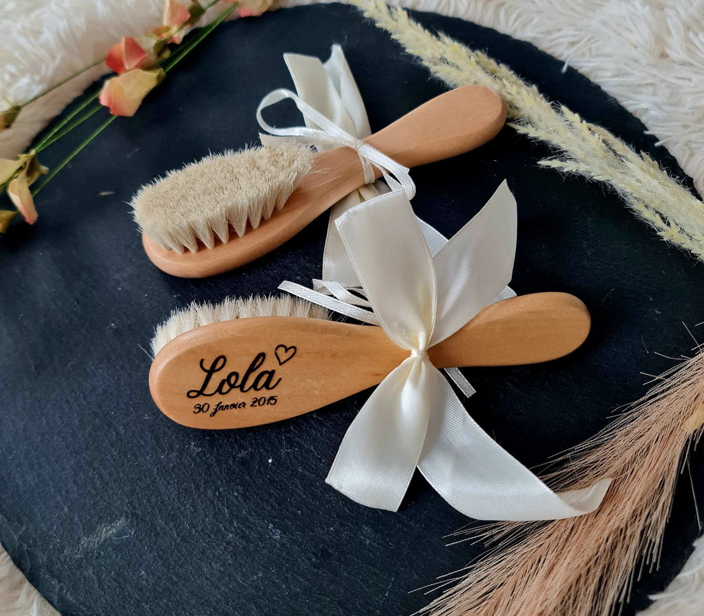 Brosse à cheveux bébé personnalisée