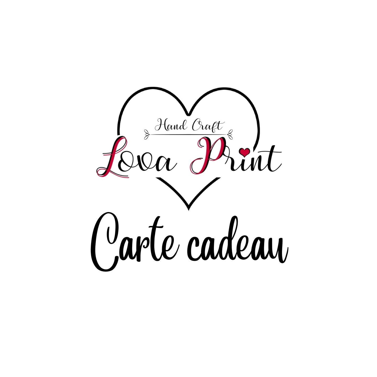 Carte-cadeau lovaprint