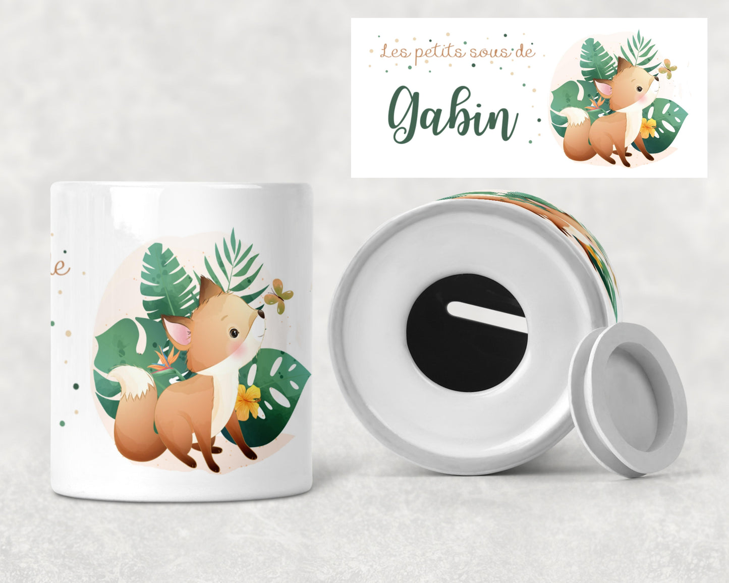 Tirelire personnalisée Renard