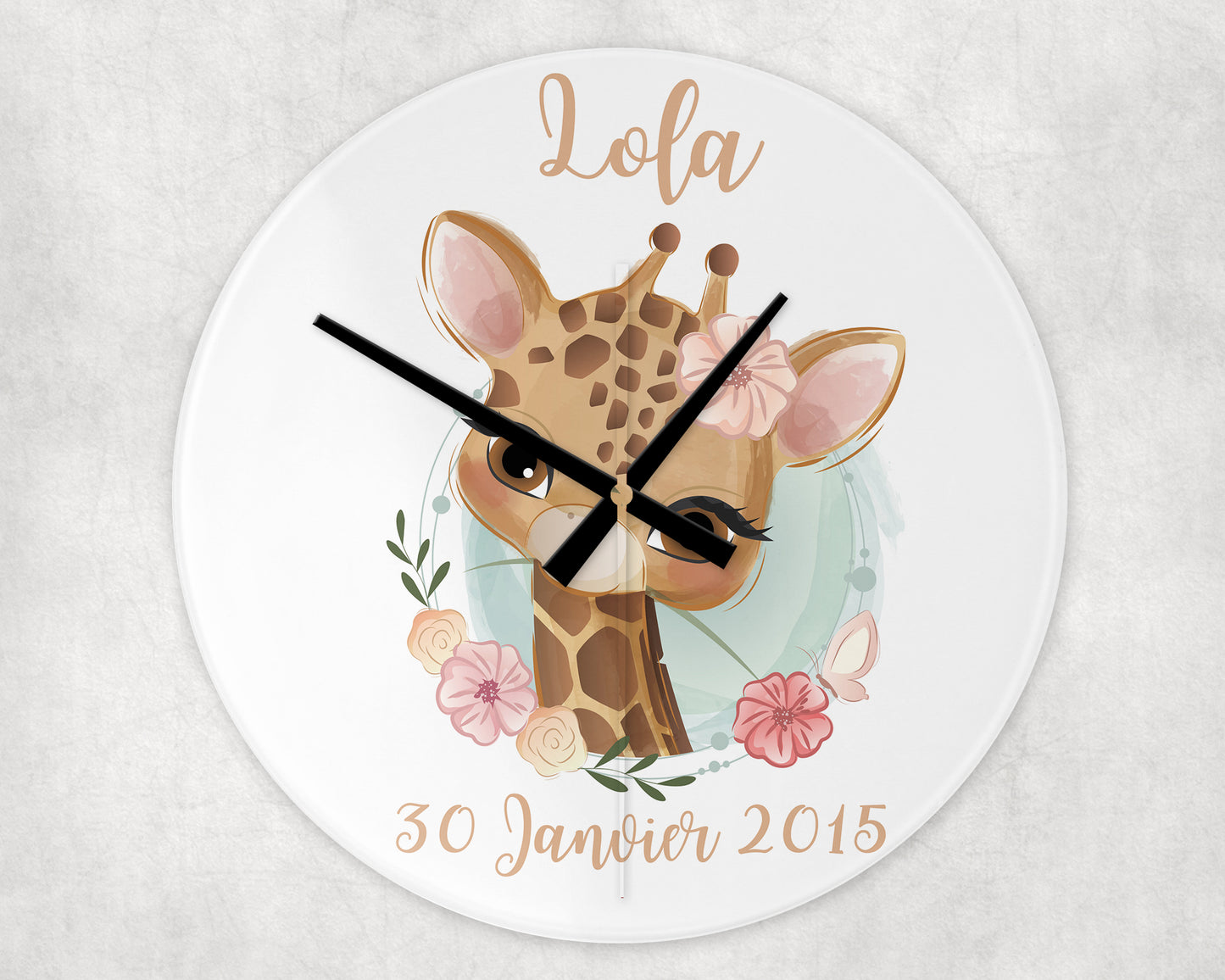 Horloge personnalisée Girafe