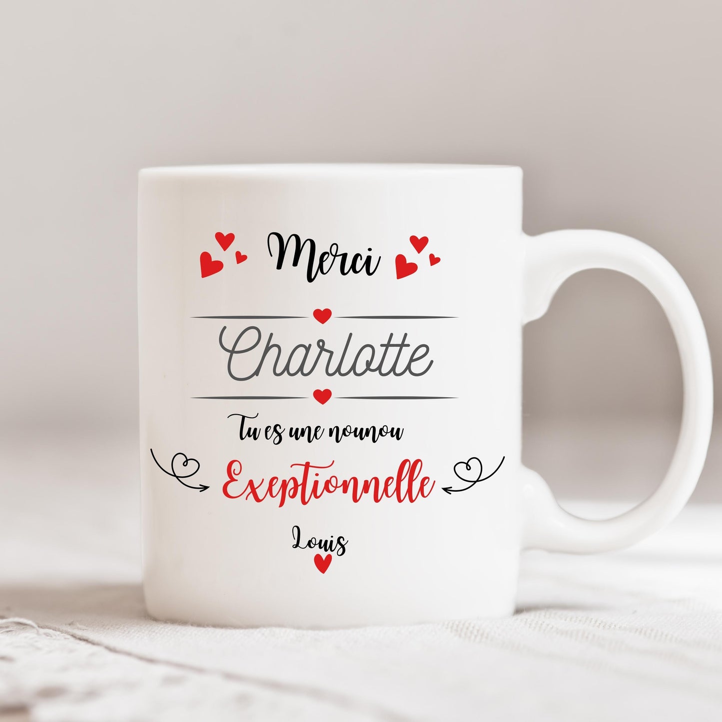 Mug nounou personnalisé