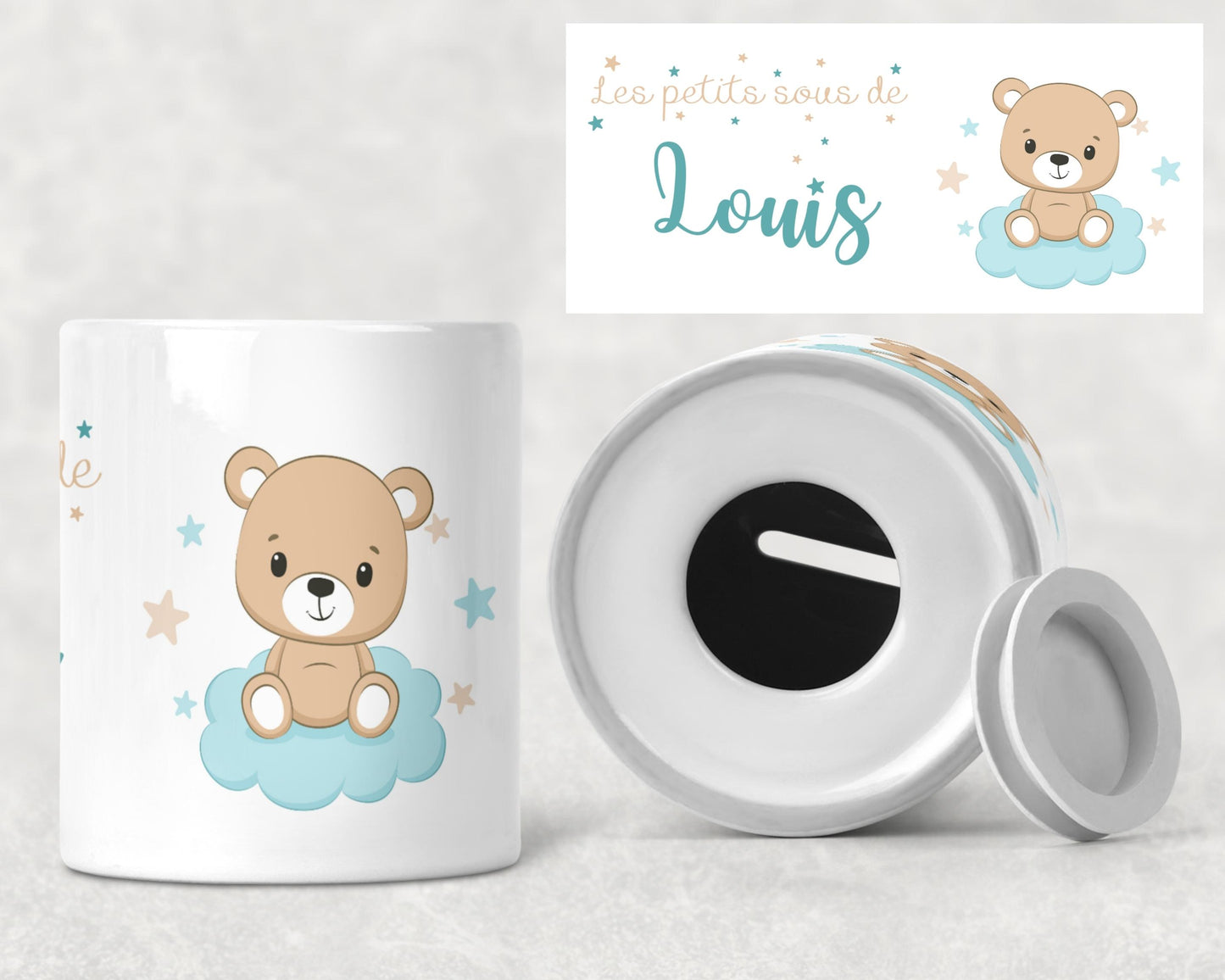 Tirelire personnalisée Ourson