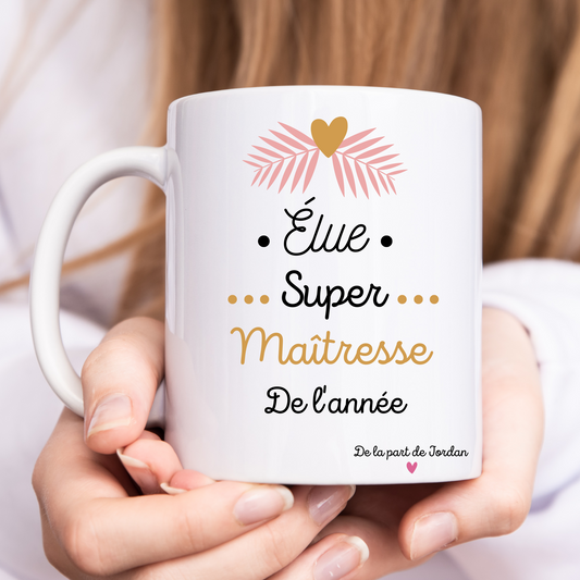 Mug maîtresse personnalisé