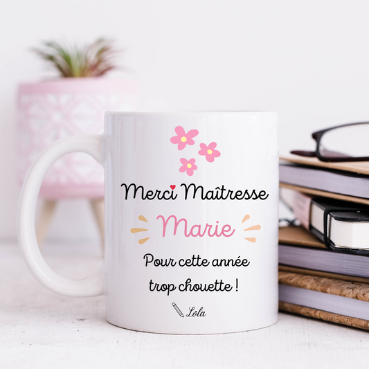 Mug maîtresse personnalisé