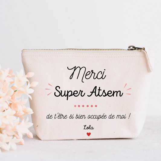 Pochette trousse personnalisée Atsem