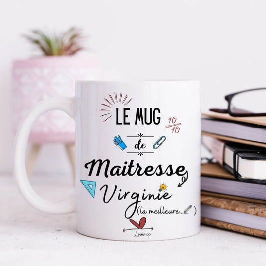 Mug maîtresse personnalisé