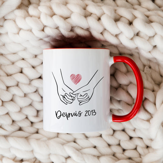 Mug couple personnalisable