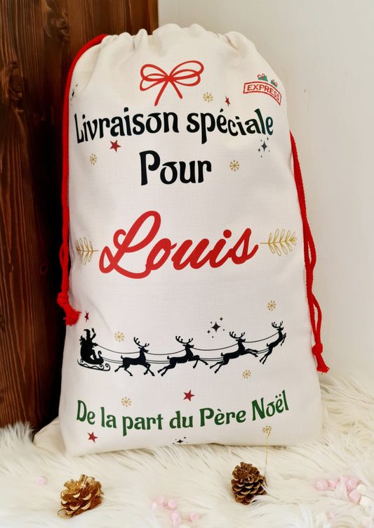 Hotte de noël XXL personnalisée