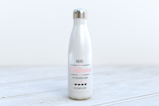 Bouteille isotherme personnalisée maîtresse