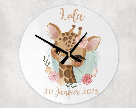 Horloge personnalisée Girafe