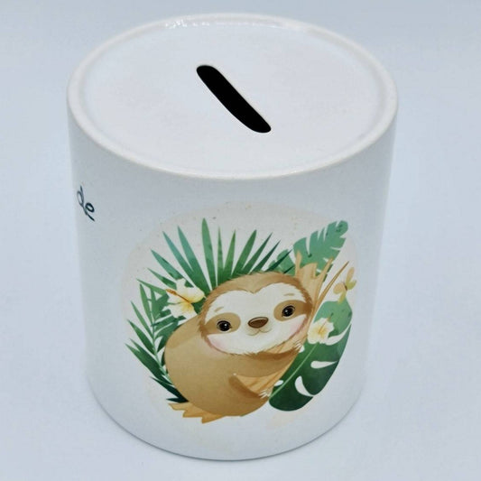 Tirelire personnalisée Paresseux