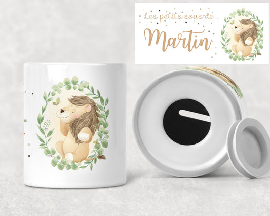 Tirelire personnalisée Lion