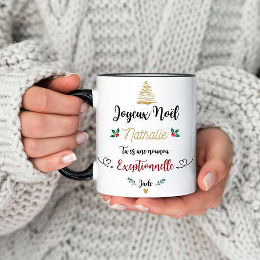 Mug nounou personnalisé noël