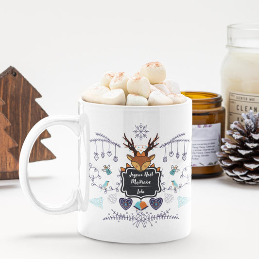 Mug de Noël maîtresse