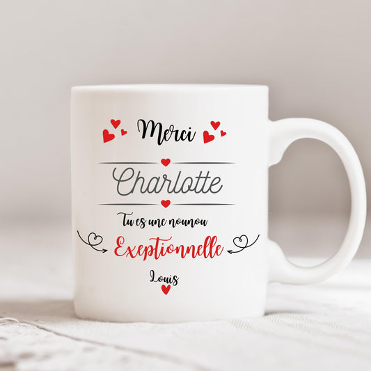 Mug nounou personnalisé